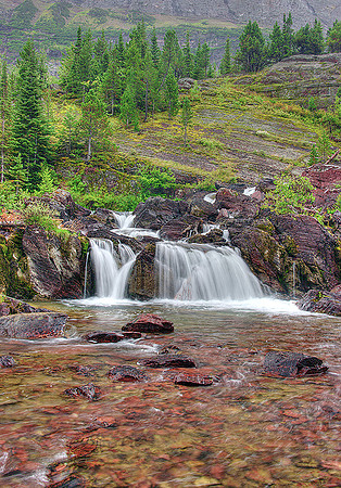 Red Rock Falls Glacier National Park