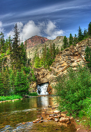 Running Eagle Falls, Glacier National Park