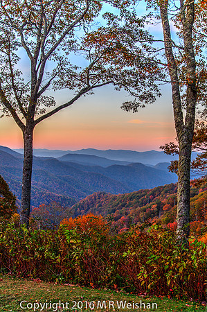 Sunset in the Smokey Mountains from Blue Ridge Parkway